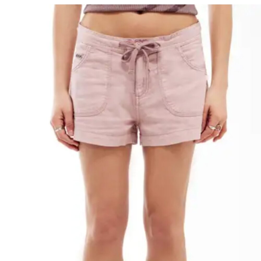 BDG Urban Outfitters Women's Linen Drawstring Shorts Pink Cottagecore L